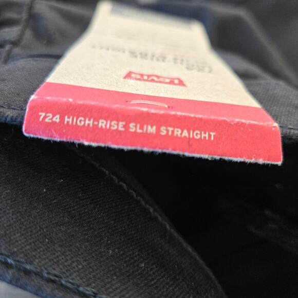 Levi's Women's Straight Leg Jeans - Midnight Black - Picture 5 of 9